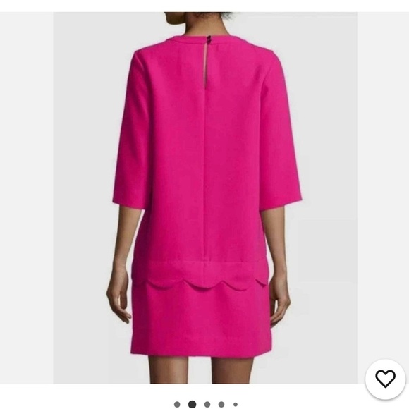 New - Kate Spade Vibrant Pink sweetheart Scallop demi shift Dress - Picture 3 of 11